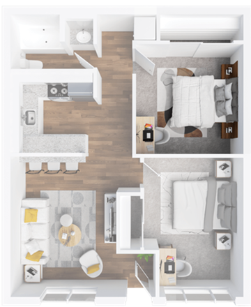 Floorplan; room superior right is one available - The Lodge
