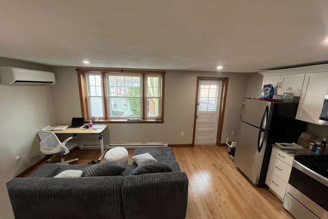 living room / Kitchen - 1 Bedroom 1 Bath Back Bay, in unit washer dryer Apartments