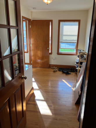 ENTRANCE / FOYER AND STORAGE AREA CLOTHES JACKETS - Two BR Apt. Steps to Bus ,Green Line, BC Shuttle, B.M.C Medical TWO FREE  Parking Spots