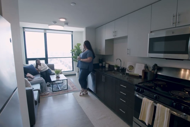 Kitchen and Living Area - Lightview Apartments