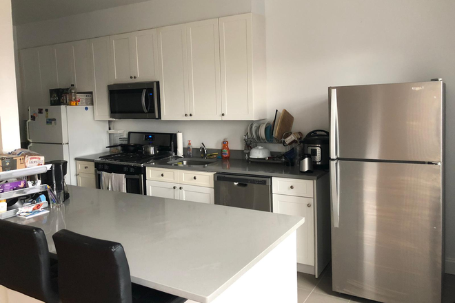 Kitchen with island seating - Large Bedroom in 7410 Ridge Blvd in Bay ridge Brooklyn near 77st subway station Apartments