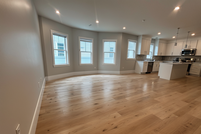 kitchen/living room - **NO BROKERS FEE!* NEW RENOVATION! 2 Bed/2Bath near HBS w/ LAUNDRY IN UNIT! Avail. 9/1/26! Apartments