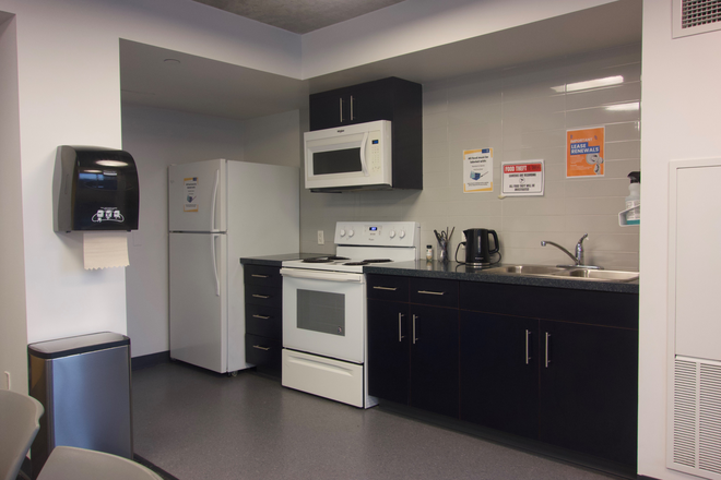 common kitchen at 12th floor - 1 furnished bedroom in 4b2b suite. individual bathroom (roommate is out), freezer, mirror provided