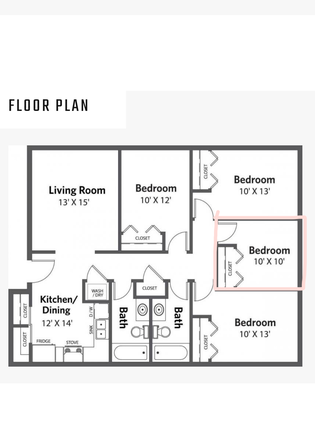 Pink circled is the room submitted - Highland Hills Apartments