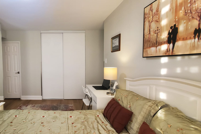 Bedroom - 1 furnished, recently renovated spacious condo bedroom with ensuite bathroom. All utilities incl.