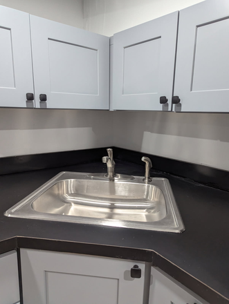#1 Studio Closeup of Kitchen Sink - Two separate private rooms.  share bathroom  each  have a small kitchen. Excellent and quiet for stu Apartments
