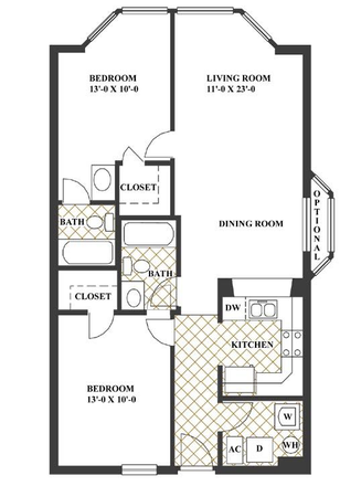 floor plan - Looking Glass Apartments