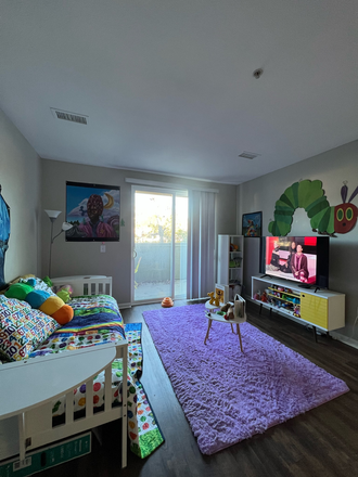 Living room (furniture and TV included) - Modern El Cerrito/Albany 2 Bed 2 Bath, Roommate wanted!