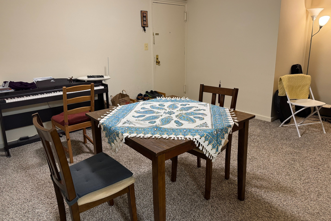 Dining space and entrance - Clean Private Room in Graduate Hills Apartments