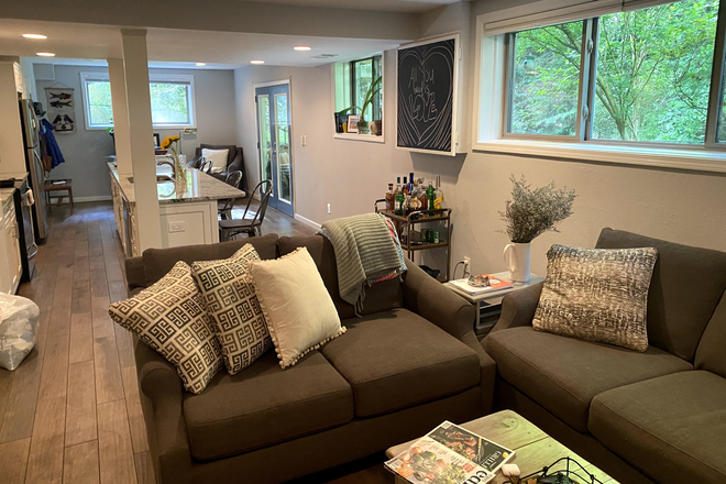 Living Room and Kitchen - Terrace Level Apartment close to campus