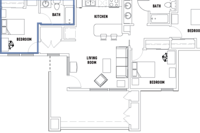 Private Bed and Bathroom - Vista Del Campo - private bed and bath