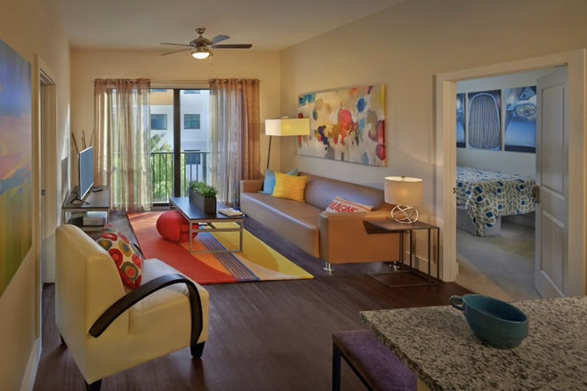 Living room - University Park Apartments close to FAU campus