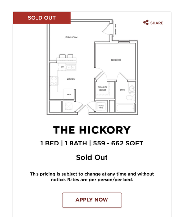 This is a picture of the floorplan that my lease is. - 1bed/1bath furnished apartment