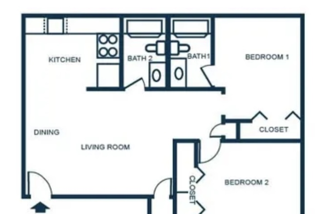 Floor Plan - Furnished Room Available Short-Term May-August 2026