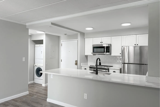 View of kitchen from living room - 3 Douglass Apartments