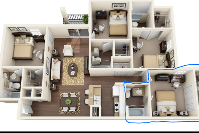 This is the outline of the apartment - College Station