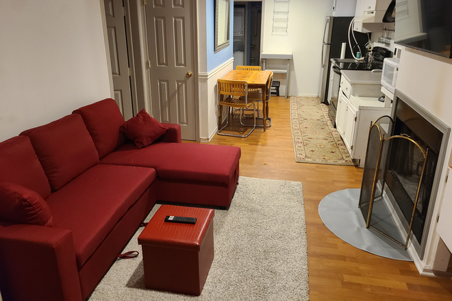 Living room, Bedroom 2 door - 2br - 850ft2 - Furnished. Close to AU and Georgetown. Available 12/16 Apartments