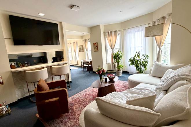 Living room - Spacious French Style Fully Furnished Apartment Next To Harvard Yard