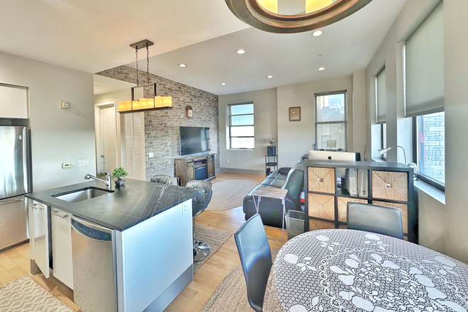 kitchen - Spacious furnished 1br in The Beacon with views, pool, gym, shuttle Condo