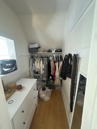 Bedroom walk-in closet - Bedroom in home located one block to UMC. 8 person. 40% off from original rent!