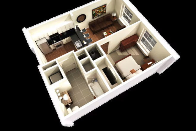 1 bedroom, 1 bath layout. - LEASE TRANSFER! February 2026! Oaks on the Square Apartments