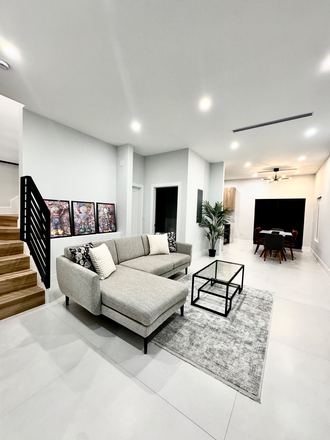 Living / Dining Room Area - Furnished, brand new house w/ Pool, 5 mins away from Jackson/ UM Hospital, Miller School of Medicine