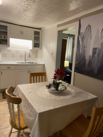 Eating area & kitchen sink area - Bargain offer! Quiet Decatur furn.Cottage 1bd/1.5ba, For couple or single ,$1400mo House