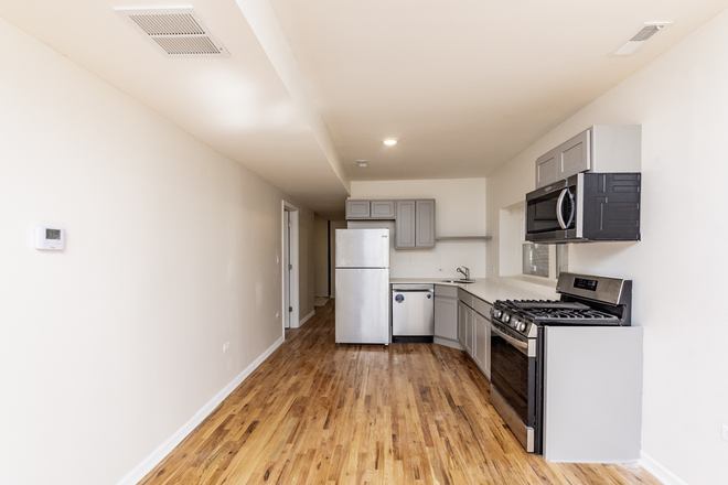 Kitchen view from living room - 2 bdrm/1bath A BLOCK FROM PINK LINE & 18th St Bus Apartments
