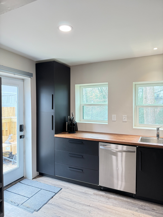 Private entrance off patio into kitchen - Utilities included and fully furnished Duplex