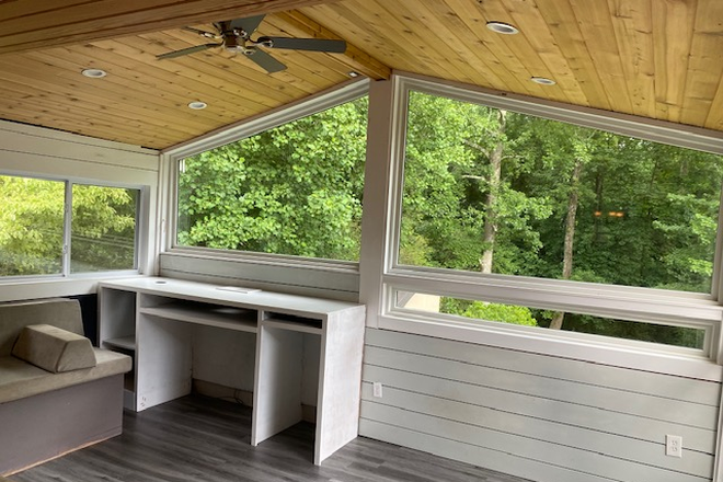 Indoor patio/office area - Charming 2 Bdrm | 2Bth | Office |Triplex House In Decatur | Oakhurst | East Lake Area