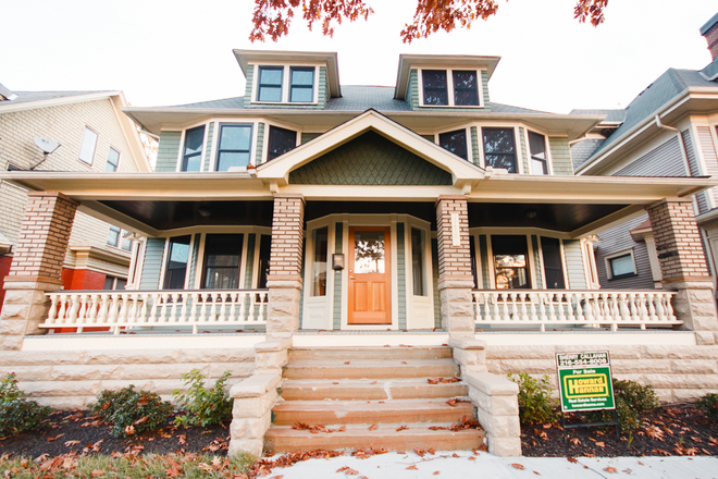 Front entrance/porch - Remodeled 1910 historic home by CWRU, Cleveland Clinic, & University Circle!