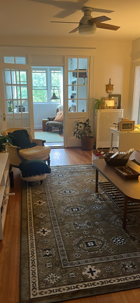 View into living room from entrance hall - Charming Apartment Near Longwood Medical Area