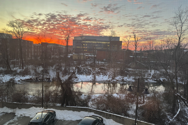 View from unit - The Varsity Spring 2026 Sublease - 4x4 with Male Roommates, Utilities included, Discounted Rent Apartments