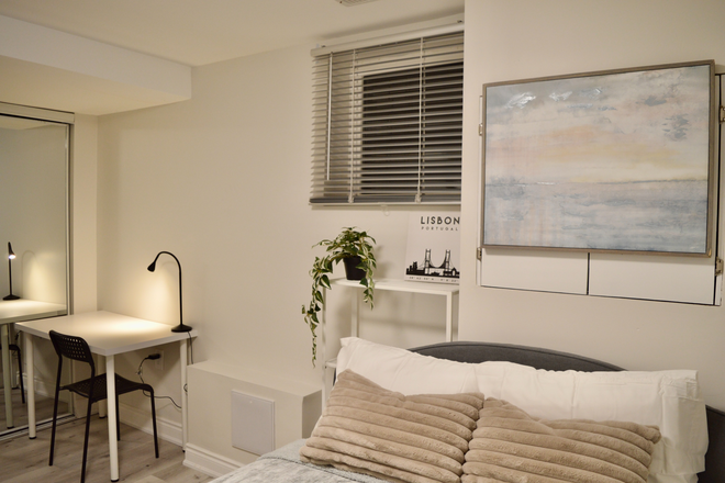 Bedroom 1 - Cozy 1 Bedroom in a 2-Bedroom Basement Apartment – Private Entrance & All Utilities Include