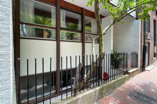 Front of 77 Joy Street at ground level - Light-filled and elegant Beacon Hill one-bedroom apartment available July 1