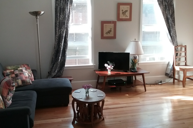 Living room with TV - Private, spacious, double bedroom with en suite bathroom, sole use of condo with deck most of year.