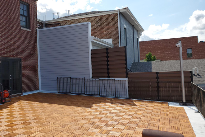 Rear 2nd floor Kitchen patio space! - 2nd + 3rd Floor Townhouse Apartment