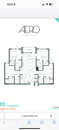 Floor plan. - Aero on 24th Apartments