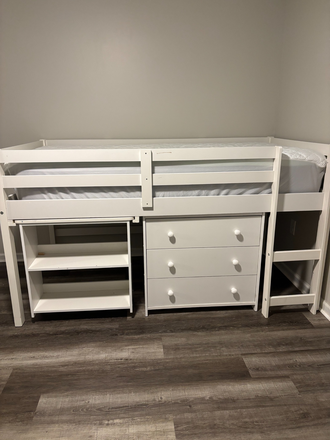Bed frame with mattress and mattress topper - 1 bedroom, 1 bath