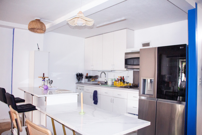 living room+kitchen - Fully Furnished 1BR + Study in Boston Downtown — Steps to MGH, MIT, Harvard, and Charles River Condo
