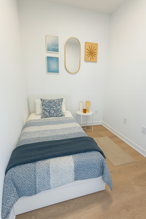 Bedroom C - Private Rooms for Rent in a Co-living for Females-only – The Queensway, Etobicoke