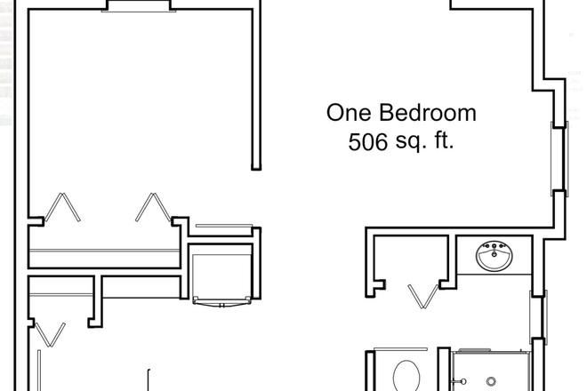 Floorplan - Newly built apartment/1 bedroom/Rent or sublet/Main street