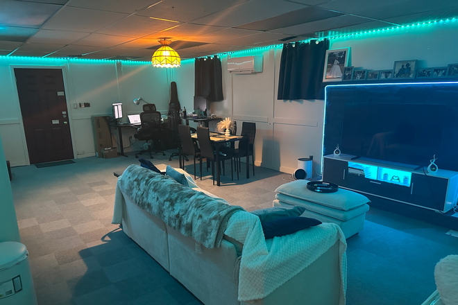 Large Living Room/Dining Room - 1 Bedroom Private Apt with large living/work area in Private Home walking distance to Campus.