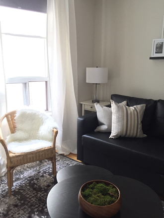 Living room - Furnished 1 Bedroom Private Unit in Quiet House; Walk to U of T or Subway