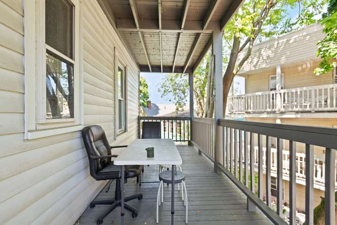 Porch. - 1 fully furnished room in 4BR/1BA  are av. July 1st for one month only, 12 min walk to Harvard T. Condo