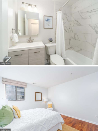 bathroom, bedroom - Spacious & Sunny 1BR near JHU/ MICA – 24/7 Gym, Pet-Friendly, In-Unit W/D, Bike Storage, Peaceful Condo