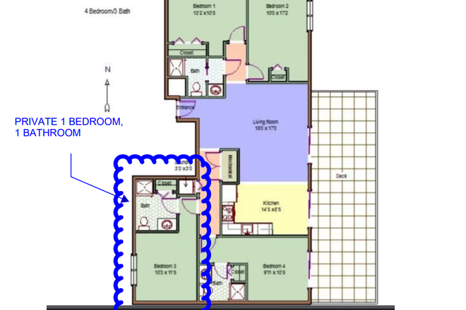 Private bathroom included in the room. Closet - 3rd floor, Across the street from campus, 2 balconies, fully furnished, free wifi, good view
