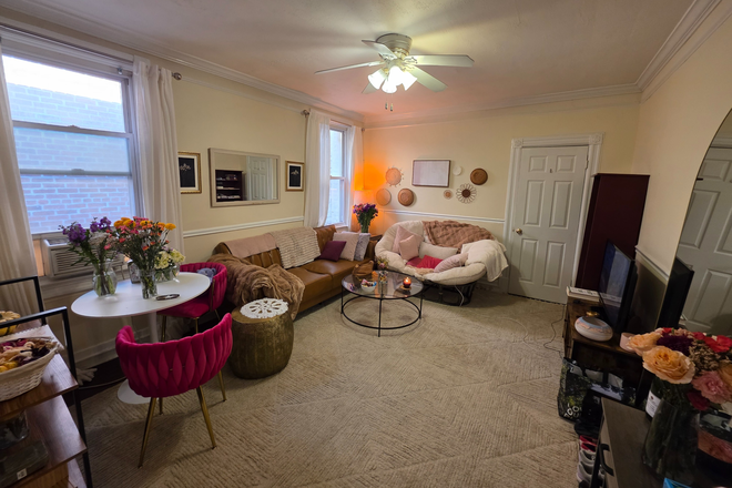 spacious and charming living room - Large furnished one bedroom apartment in prime location!