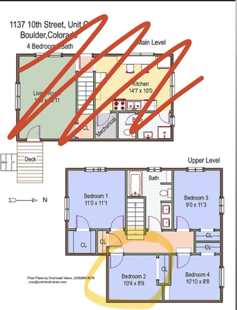 Unit layout - Beautiful flat iron View on the best street on the hill!
