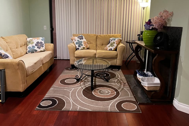 Living Room - La Jolla Garden Villas, centrally located at the cross between Lebon Dr. and Nobel Dr.
